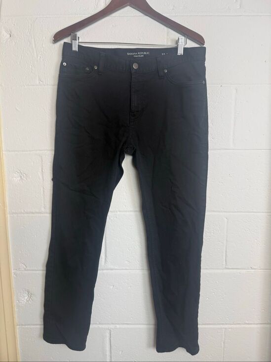 Banana Republic Other - Banana Republic Traveler Men’s Slim Fit Pants Black 33x30 Stretch Chino